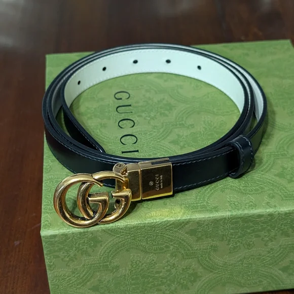 Gucci Marmont Reversible Thin Belt Size 110 - Picture 1 of 16